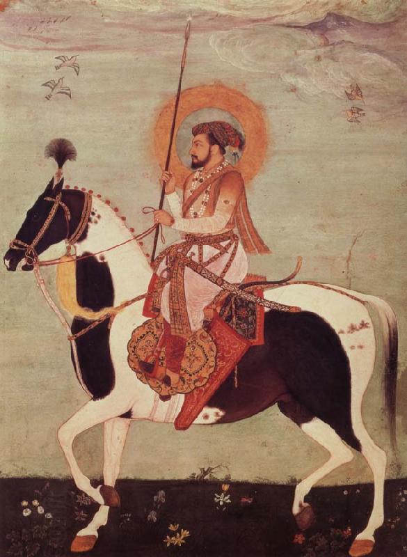unknow artist Horseman likeness of the Shah Dschahan, leaf out of the Shah-Dschahan-album period of the Schan Dschahan oil painting picture